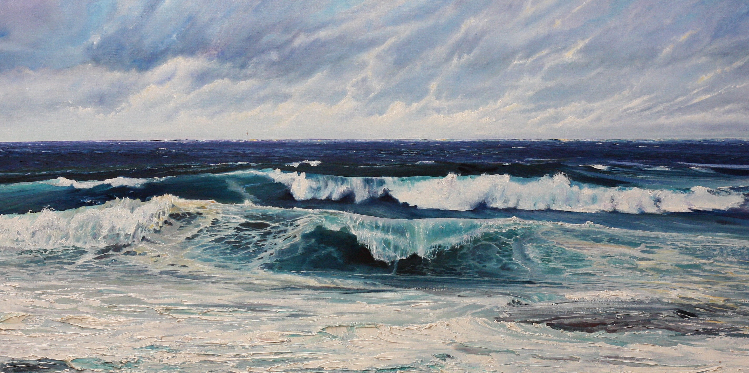 Winter Seascape Oil On Canvas Bells Beach Victoria Australia Scott Winter Seascape Oil On Canvas Bells Beach Victoria Australia Scott